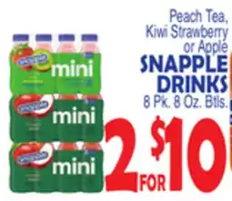 Bravo Supermarkets SNAPPLE DRINKS offer