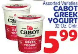 Bravo Supermarkets CABOT GREEK YOGURT offer