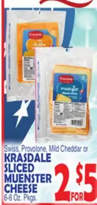 Bravo Supermarkets KRASDALE SLICED MUENSTER CHEESE offer