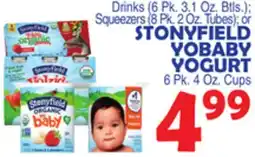 Bravo Supermarkets Stonyfield YoBaby Yogurt offer