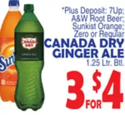 Bravo Supermarkets CANADA DRY GINGER ALE offer
