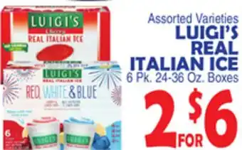 Bravo Supermarkets LUIGI'S REAL ITALIAN ICE offer