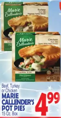 Bravo Supermarkets MARIE CALLENDER'S POT PIES offer