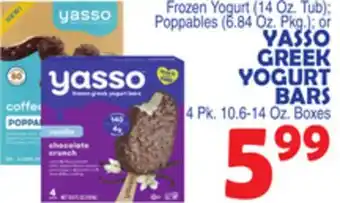 Bravo Supermarkets YASSO GREEK YOGURT BARS offer