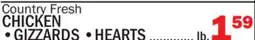 Bravo Supermarkets COUNTRY FRESH CHICKEN • GIZZARDS • HEARTS offer