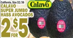 Bravo Supermarkets CALAVO SUPER JUMBO HASS AVOCADOS offer