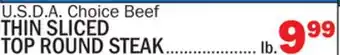 Bravo Supermarkets THIN SLICED TOP ROUND STEAK offer