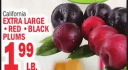 Bravo Supermarkets California EXTRA LARGE RED • BLACK PLUMS offer