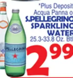 Bravo Supermarkets S.PELLEGRINO SPARKLING WATER offer