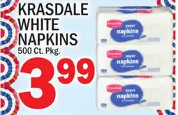C Town KRASDALE WHITE NAPKINS offer