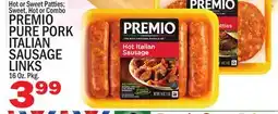 C Town PREMIO PURE PORK ITALIAN SAUSAGE LINKS offer