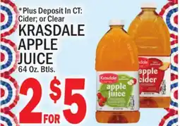 C Town KRASDALE APPLE JUICE offer