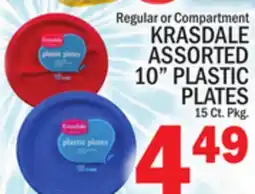 C Town KRASDALE ASSORTED 10 PLASTIC PLATES offer