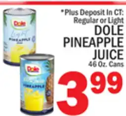 C Town DOLE PINEAPPLE JUICE offer