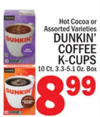 C Town DUNKIN' COFFEE K-CUPS offer