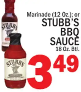 C Town STUBB'S BBQ SAUCE offer