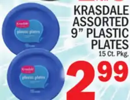 C Town KRASDALE ASSORTED 9 PLASTIC PLATES offer