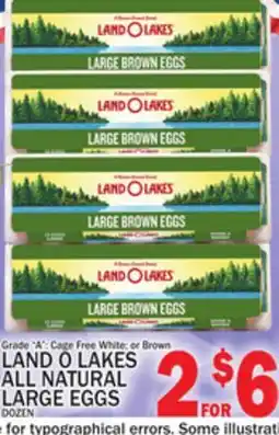 C Town LAND O LAKES ALL NATURAL LARGE EGGS offer
