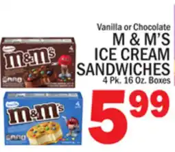 C Town M & M' S ICE CREAM SANDWICHES offer