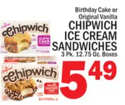 C Town CHIPWICH ICE CREAM SANDWICHES offer