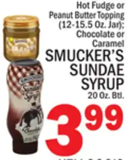 C Town SMUCKER'S SUNDAE SYRUP 20 Oz. Btl offer