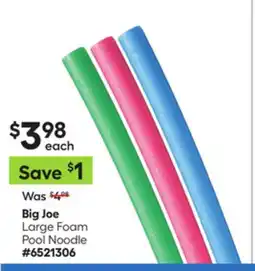 Lowe's Big Joe Large Foam Pool Noodle offer