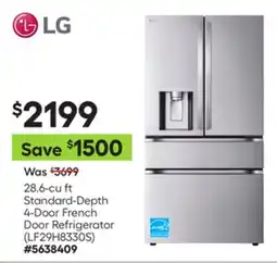 Lowe's 28.6-cu ft Standard-Depth 4-Door French Door Refrigerator offer