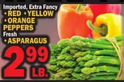 C Town RED, YELLOW, ORANGE PEPPERS, ASPARAGUS offer