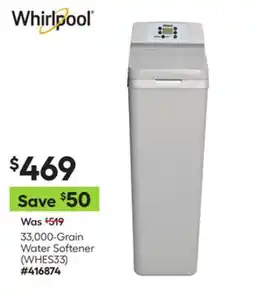 Lowe's 33,000-Grain Water Softener offer