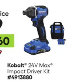 Lowe's 24V Max* Impact Driver Kit offer