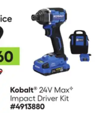 Lowe's 24V Max* Impact Driver Kit offer