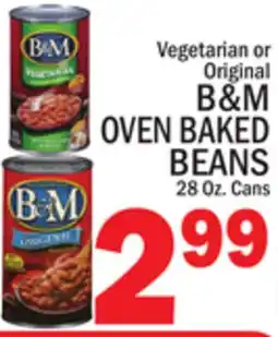C Town B & M OVEN BAKED BEANS 28 oz. Cans offer