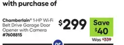 Lowe's 1-HP Wi-Fi Belt Drive Garage Door Opener with Camera offer