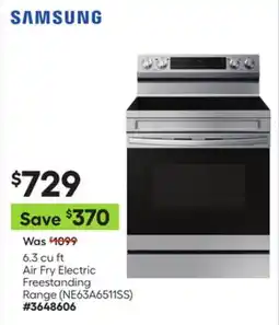 Lowe's 6.3 cu ft Air Fry Electric Freestanding Range offer