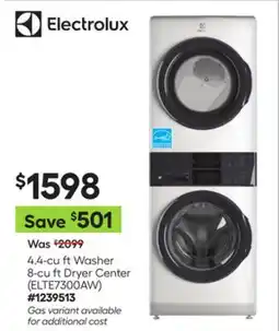 Lowe's 4.4-cu ft Washer 8-cu ft Dryer Center offer