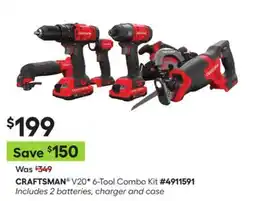 Lowe's V20F 6-Tool Combo Kit #4911591 offer