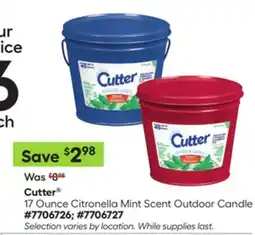 Lowe's 17 Ounce Citronella Mint Scent Outdoor Candle offer