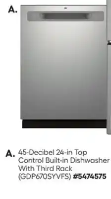 Lowe's 45-Decibel 24-in Top Control Built-in Dishwasher With Third Rack offer