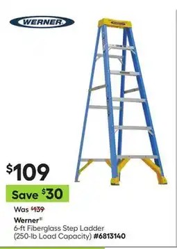 Lowe's 6-ft Fiberglass Step Ladder (250-lb Load Capacity) offer