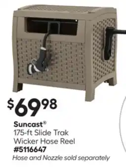 Lowe's Suncast 175-ft Slide Trak Wicker Hose Reel offer