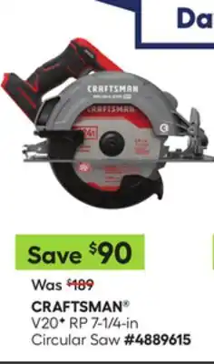 Lowe's V20⧫ RP 7-1/4-in Circular Saw offer