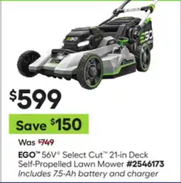 Lowe's 56V Select Cut 21-in Deck Self-Propelled Lawn Mower offer