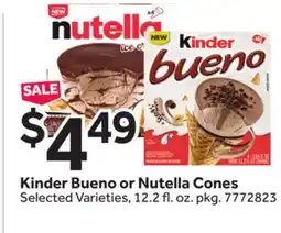 Stop&Shop Kinder Bueno or Nutella Cones offer