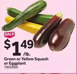 Stop&Shop Green or Yellow Squash or Eggplant offer