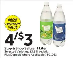 Stop&Shop Stop & Shop Seltzer offer