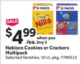 Stop&Shop Nabisco Cookies or Crackers Multipack offer