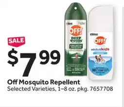 Stop&Shop Off Mosquito Repellent offer