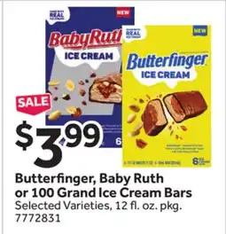 Stop&Shop Butterfinger, Baby Ruth or 100 Grand Ice Cream Bars offer