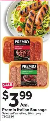 Stop&Shop Premio Italian Sausage offer
