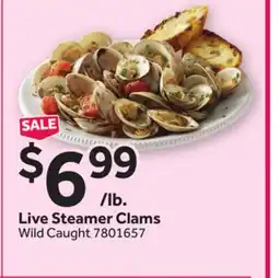 Stop&Shop Live Steamer Clams offer